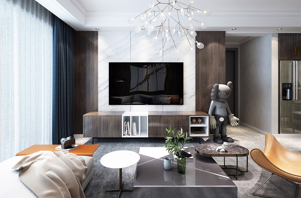 榮和悅瀾山111m&sup2; 現(xiàn)代輕奢風格設(shè)計案例
