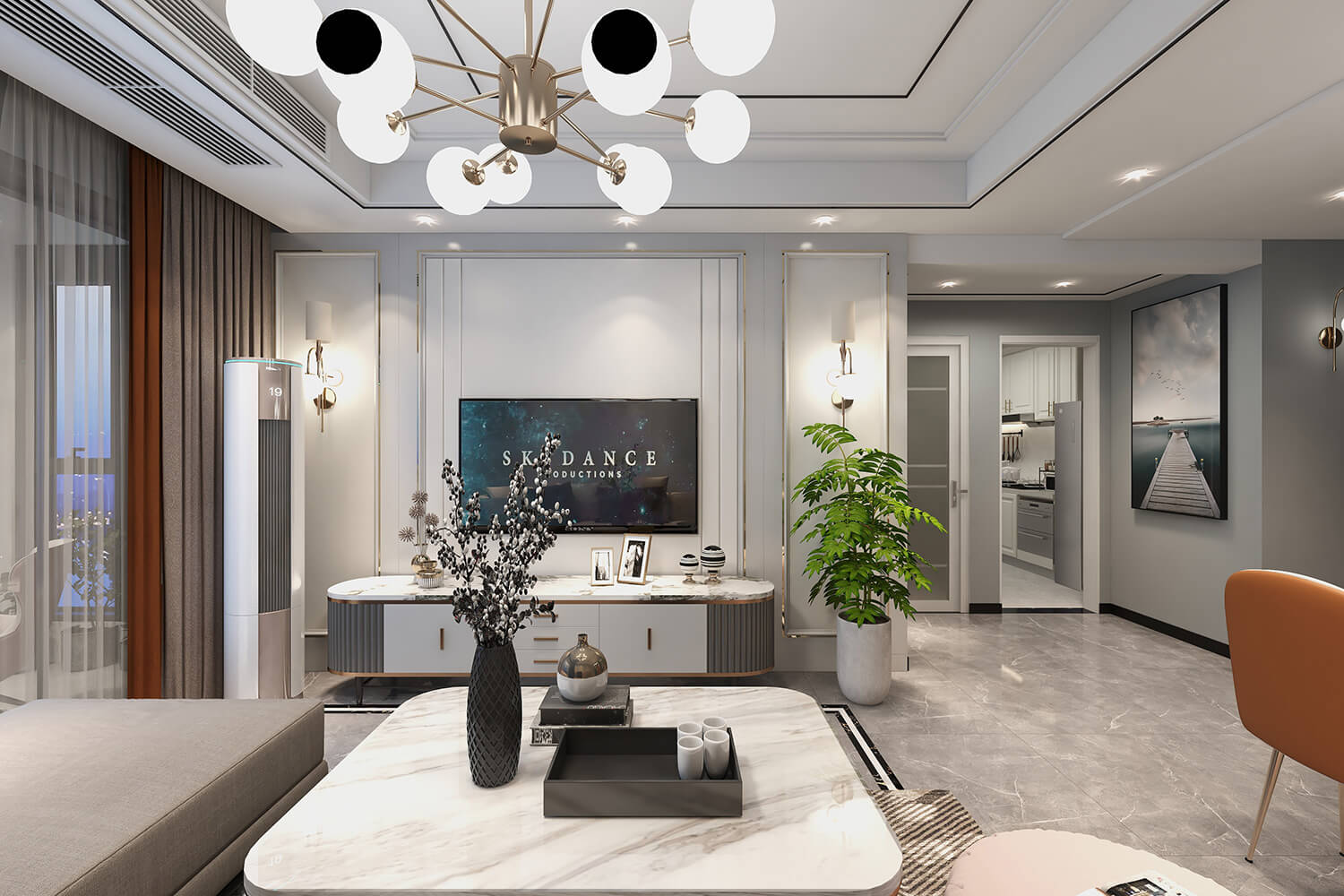 翡翠時(shí)光135m&sup2;現(xiàn)代輕奢風(fēng)格案例