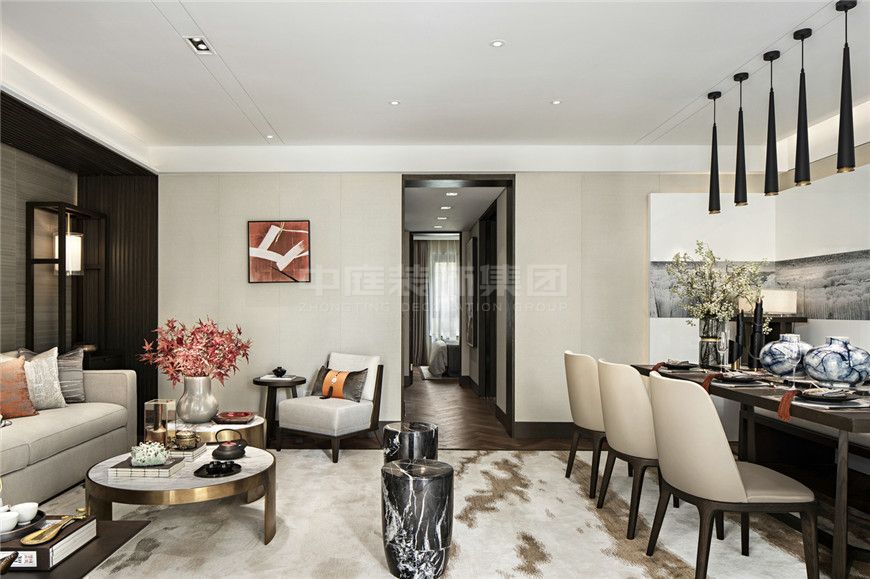 金源中央墅 320平㎡復(fù)式 中式風格案例